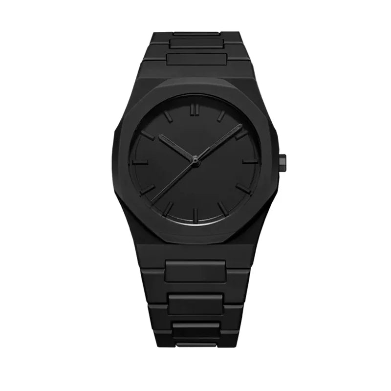 Men's Sleek Black Minimalist Watch
