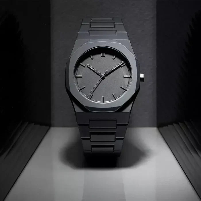 Men's Sleek Black Minimalist Watch