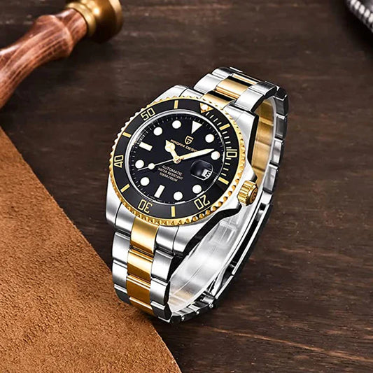Pagani Design Men's Black and Gold Nautilus Watch
